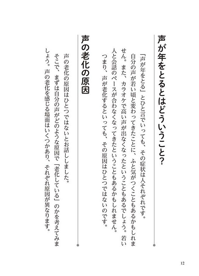 声の老化はなぜすすむ？ボイトレ本「声が20歳若返るトレーニング」上野実咲著書ボイストレーニング東京上野ヴォーカルアカデミー